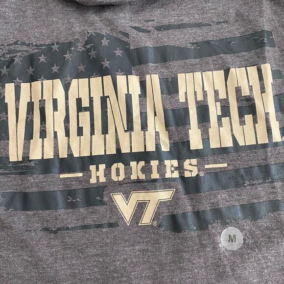 Colosseum Shirt Men's Size Med Color Gray Virginia Tech Hokies L Sleeve Graphic - Picture 5 of 11